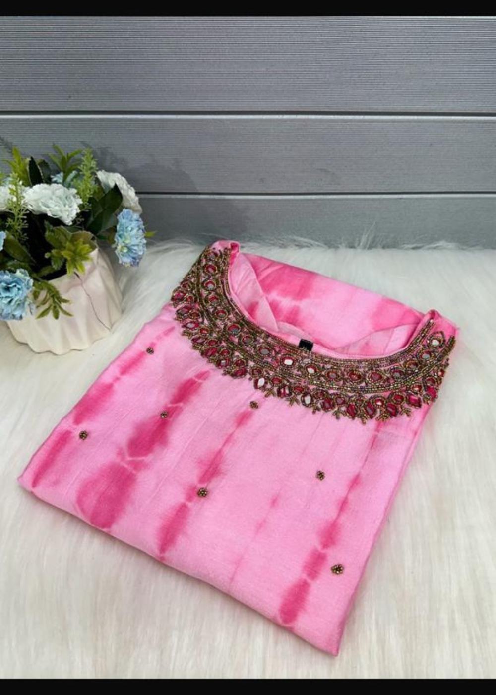 Trending Aariwork Jewel Neck Kurtis