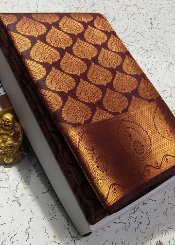 Cinnamon Brown Bridal Sarees – Exquisite Pure Silk Collection
