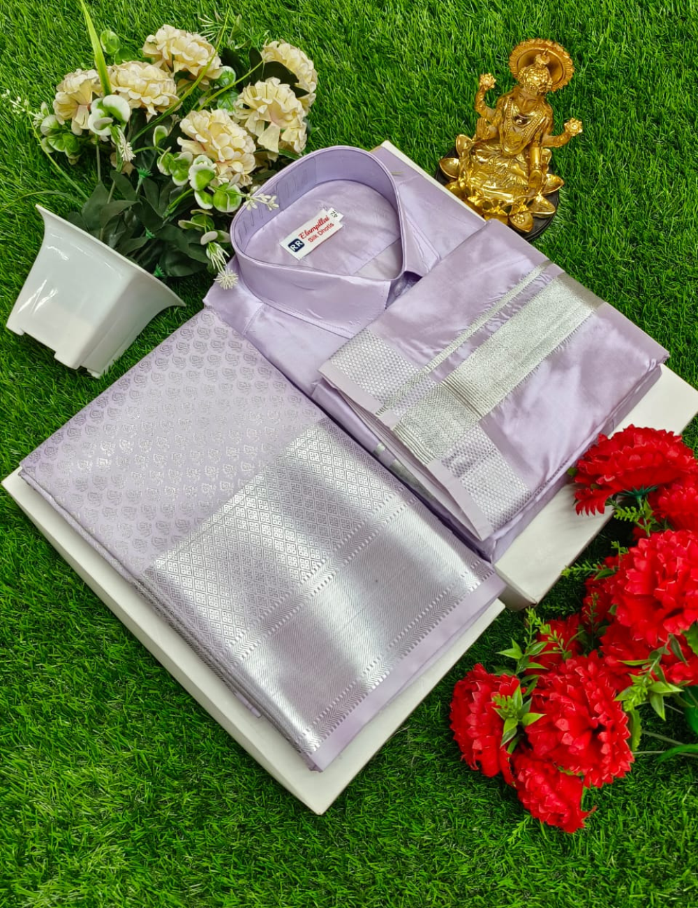 "Premium Couple Combo Set – Lavender Elegance”