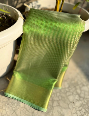 Nayanthara-Inspired Elegant Green Saree