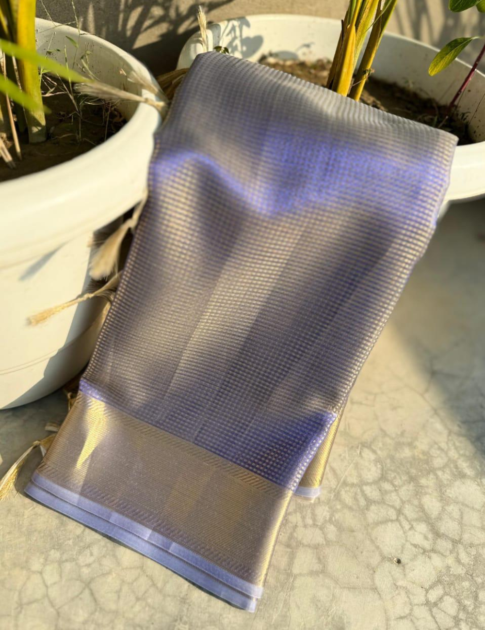 Nayanthara-Inspired Elegant Lavander Saree
