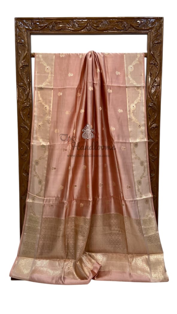 Beige Banarasi Raw Silk Saree