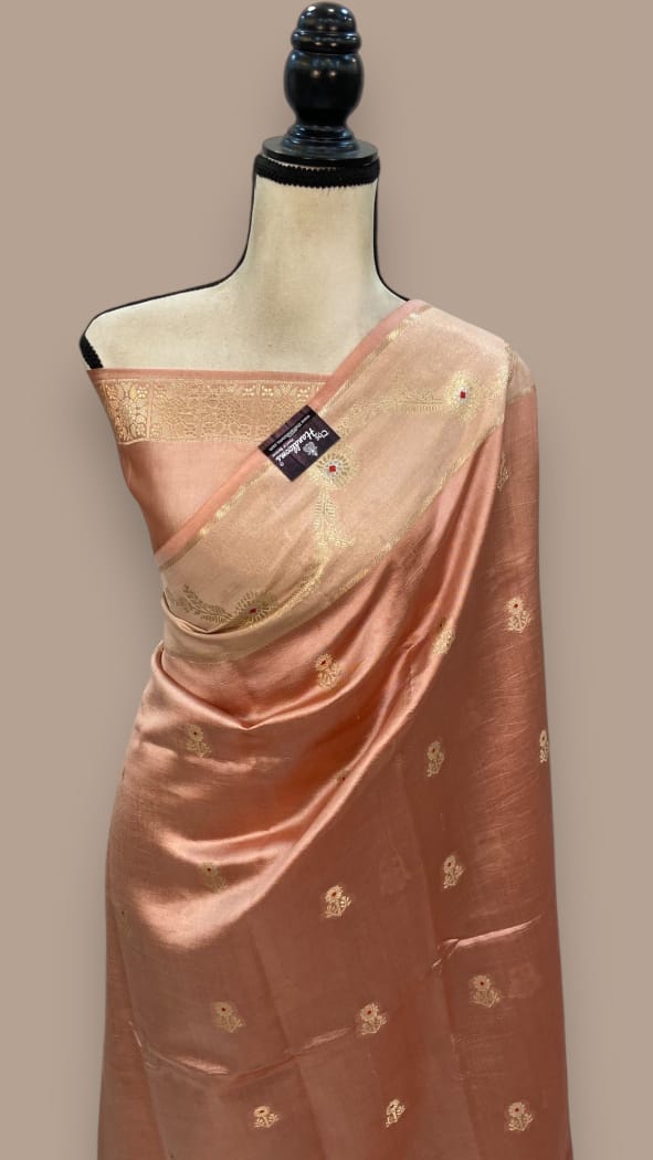 Beige Banarasi Raw Silk Saree