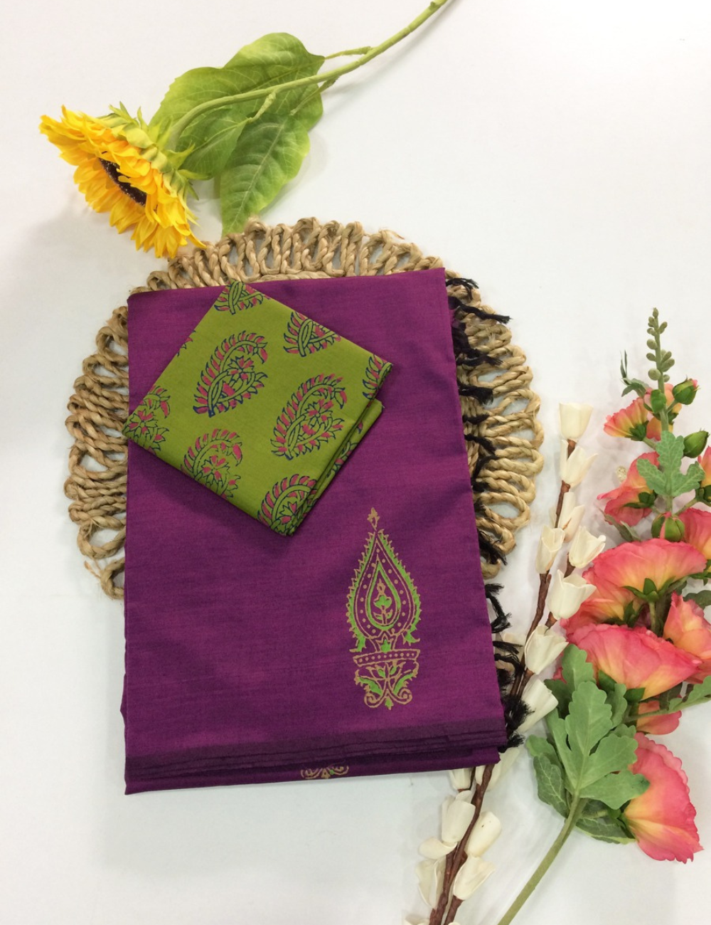 “Handwoven South Cotton Sarees – Graceful & Lightweight”