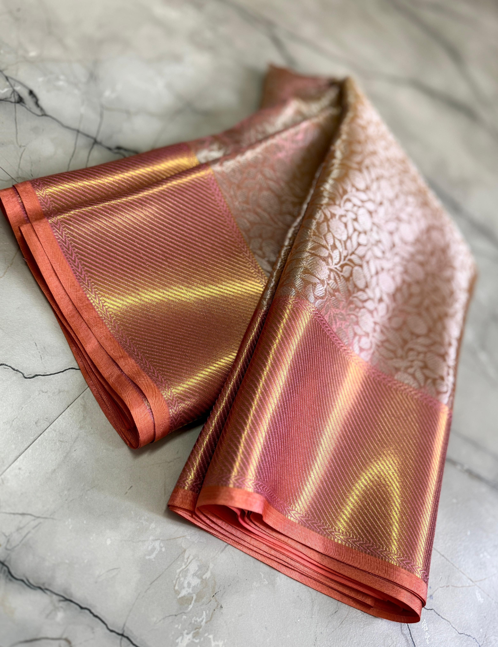 "Sai Pallavi Inspired Saree – Banarasi Tissue Silk Elegance