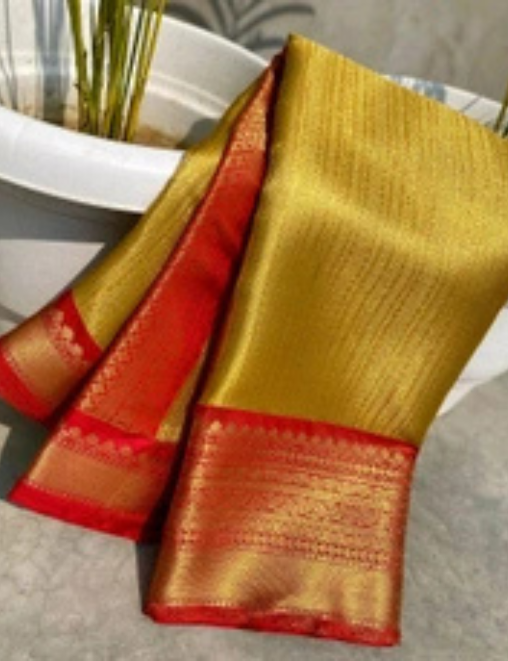 “Sneha Inspired Tissue Silk Saree – Regal Charm”