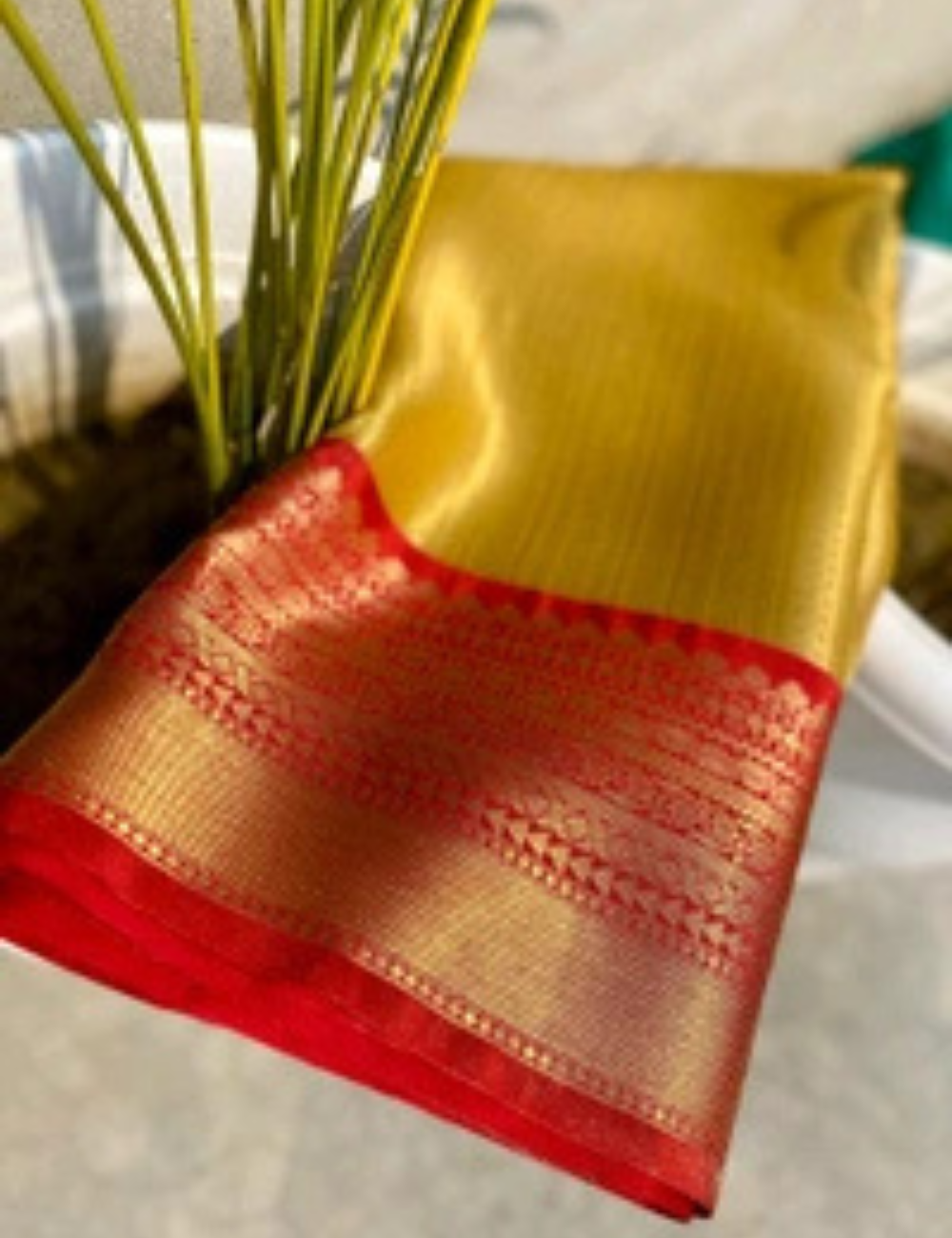 “Sneha Inspired Tissue Silk Saree – Regal Charm”