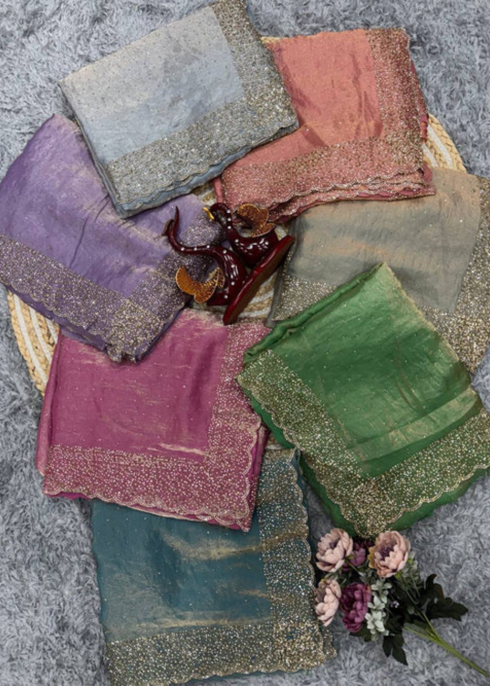 🌟 Space Silk Heavy Work Saree – Fashion Pick 🌟