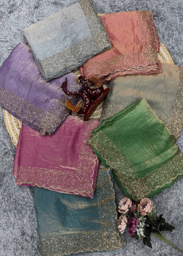 🌟 Space Silk Heavy Work Saree – Fashion Pick 🌟