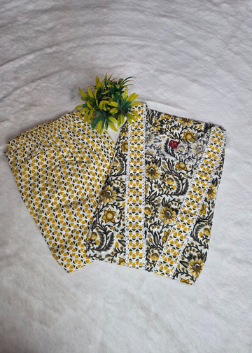 Daily Wear Cotton olive brown Kurti With Matching Pant