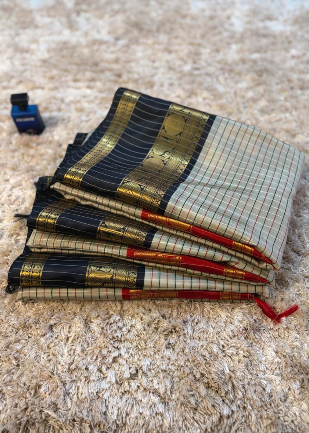 Ash Color Banarasi Ganga Jamuna Soft Silk Saree