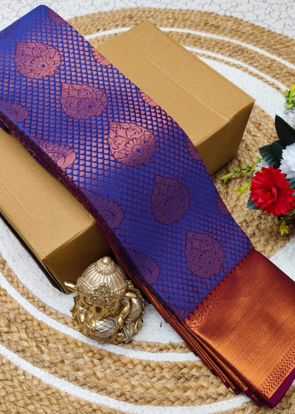 Mystic Blue Bridal Silk Sarees – Elegant Pure Silk Charm