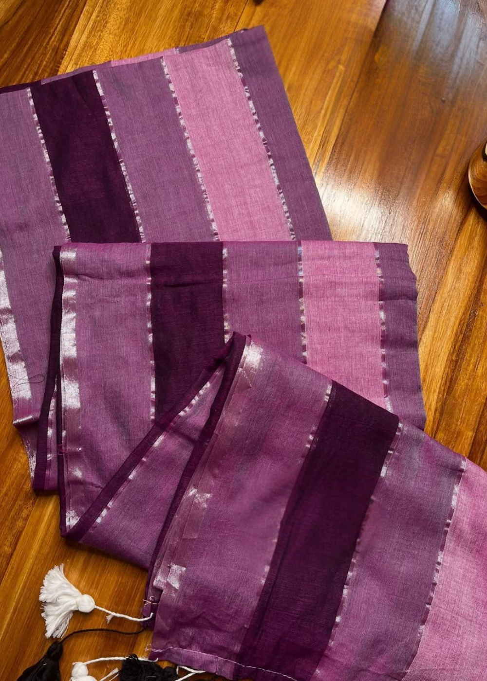 Grace in Lavender Khadi Soft Saree