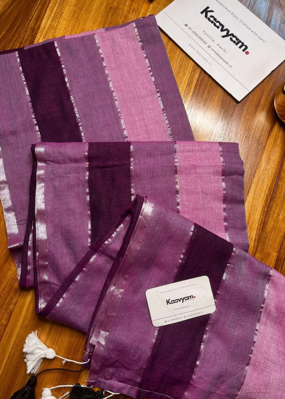 Grace in Lavender Khadi Soft Saree