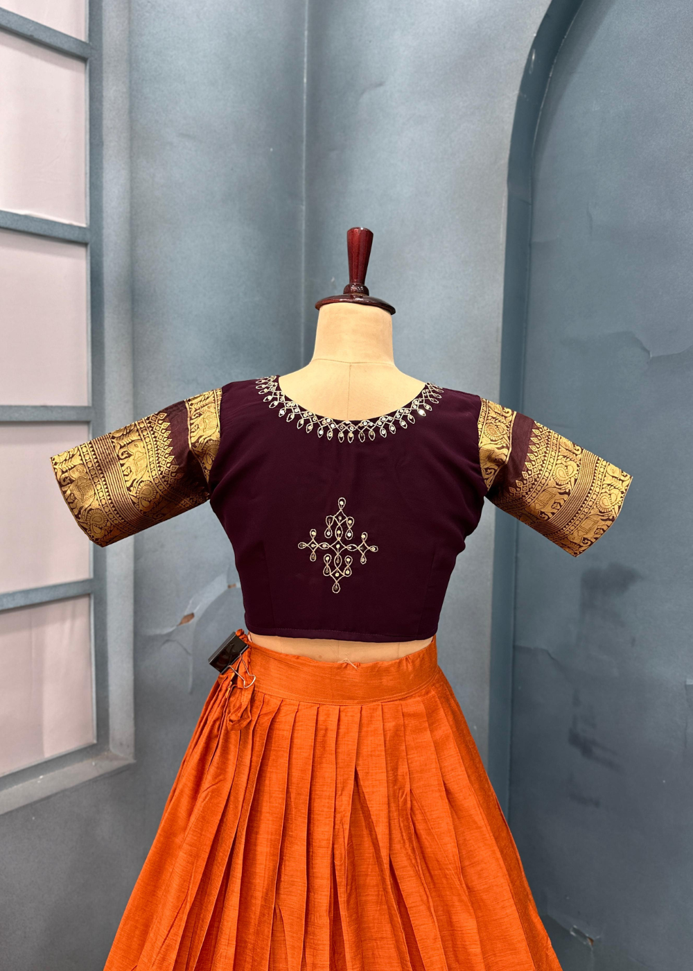 Exclusive Designer Premium Pure Cotton Kanjivaram Lehenga