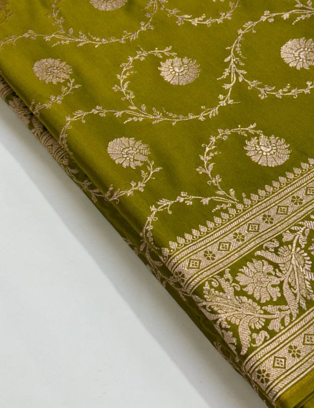 Green Color Banarasi Mashru Silk Saree