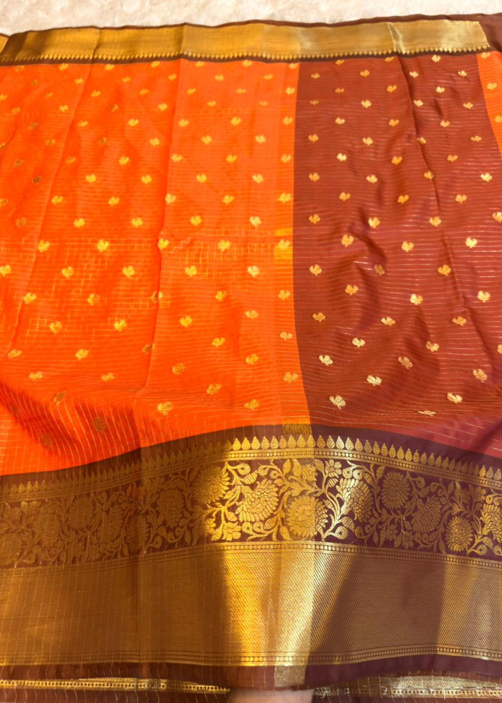 Premium Banarasi Katan Silk Saree – Elegant Vintage Shades
