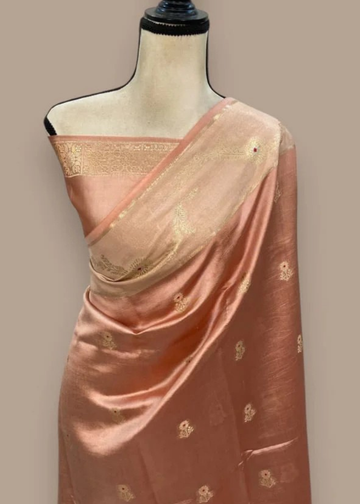 Beige Banarasi Raw Silk Saree