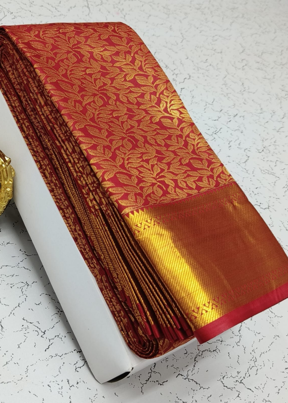 Red Bridal Silk Saree – Rich & Royal Pure Silk Feel