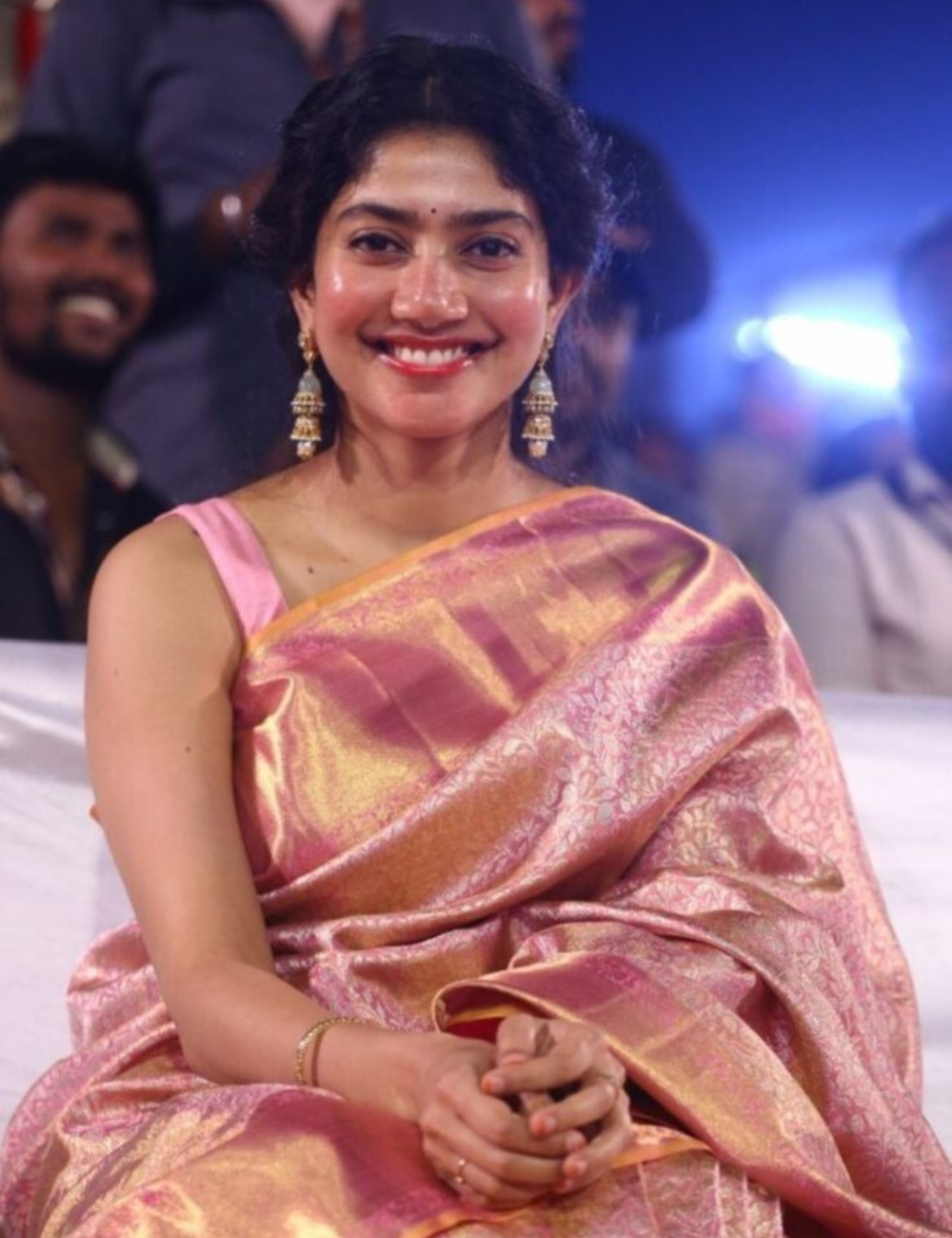 "Sai Pallavi Inspired Saree – Banarasi Tissue Silk Elegance